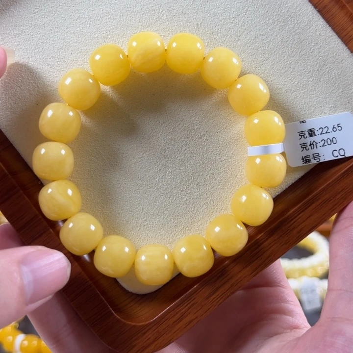 琥珀颈饰未镶嵌13mm精工鸡油黄精工老型cq
