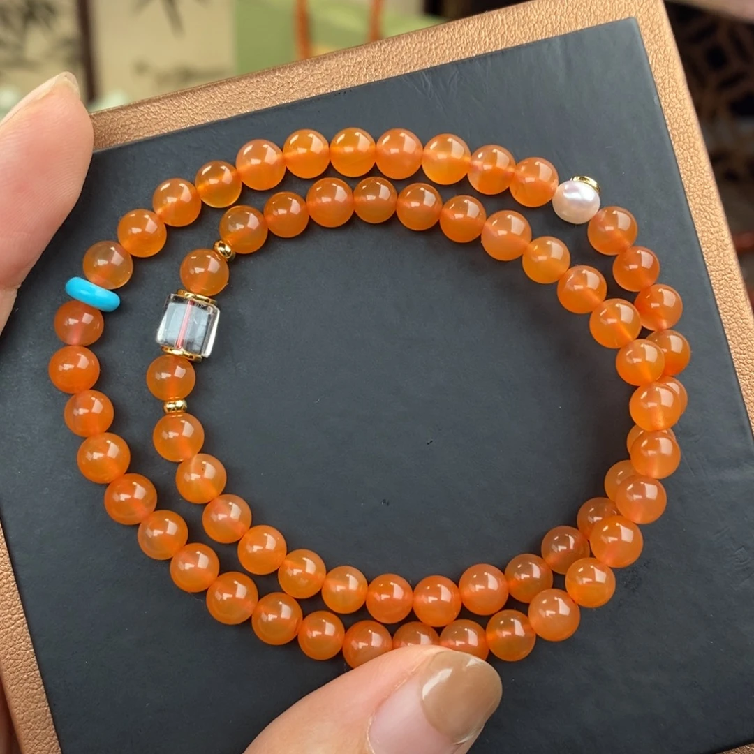 南红玛瑙未镶嵌手链