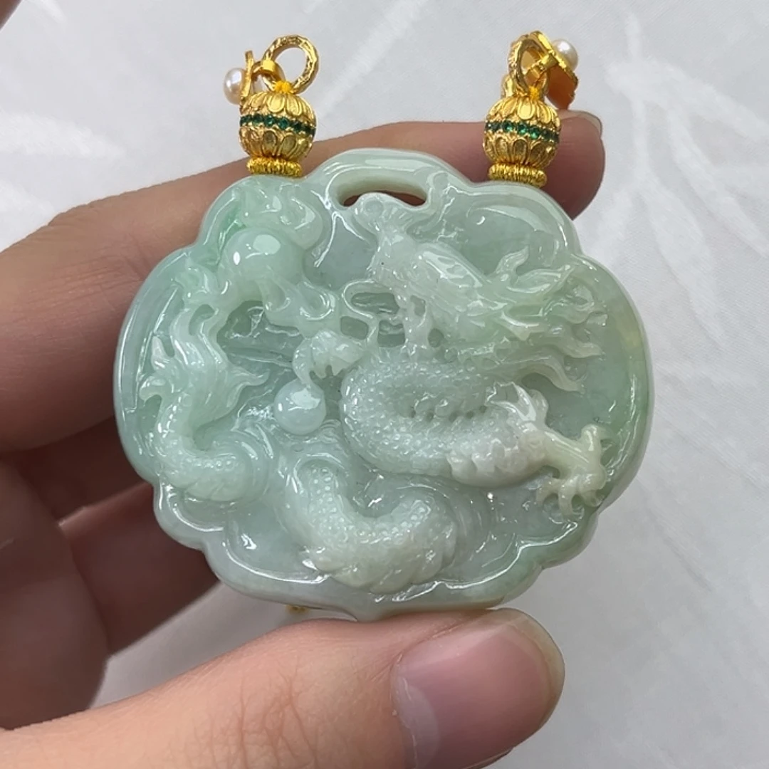 翡翠合金吊坠(赠链)国风