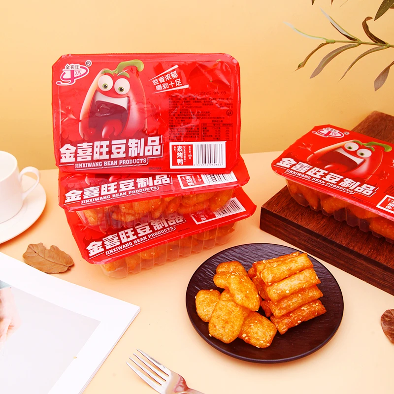 北京风味烤鸭小油条味豆制品辣条零食盒装送小叉不脏手