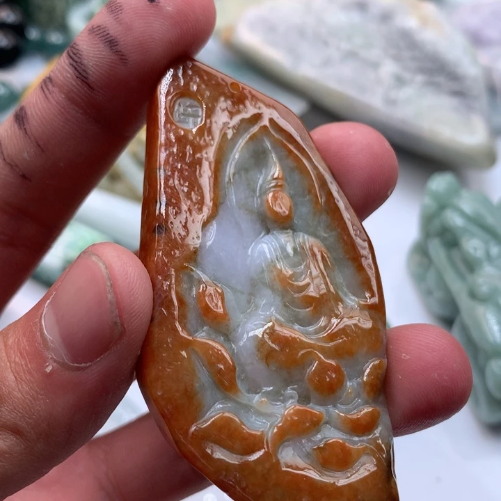 翡翠未镶嵌颈饰保真天然a货翡翠