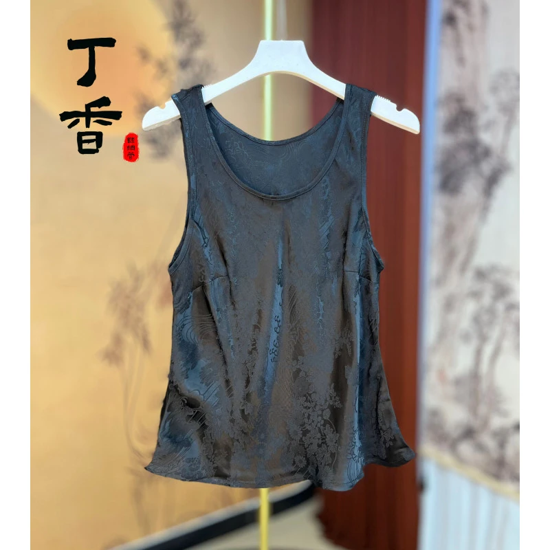 904高端重磅提花新款时尚百搭潮流花萝背心