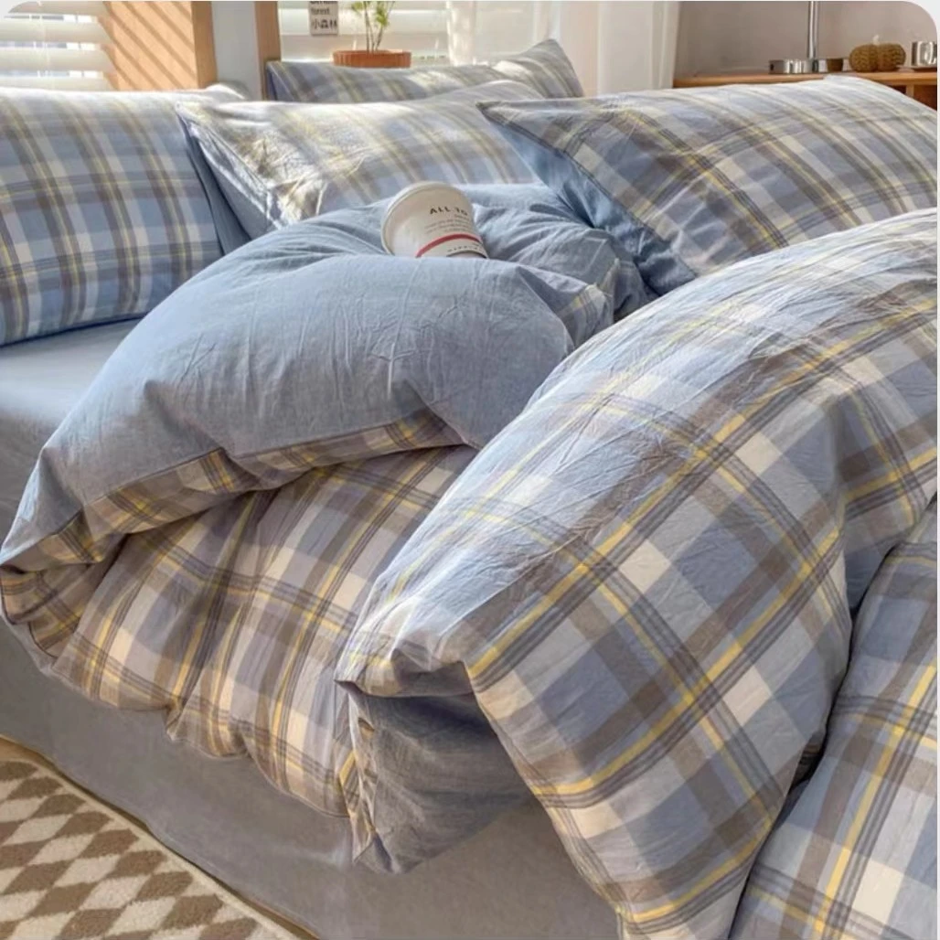 【被套】纯棉格子款全棉色织水洗棉亲肤柔软舒适纯棉单件