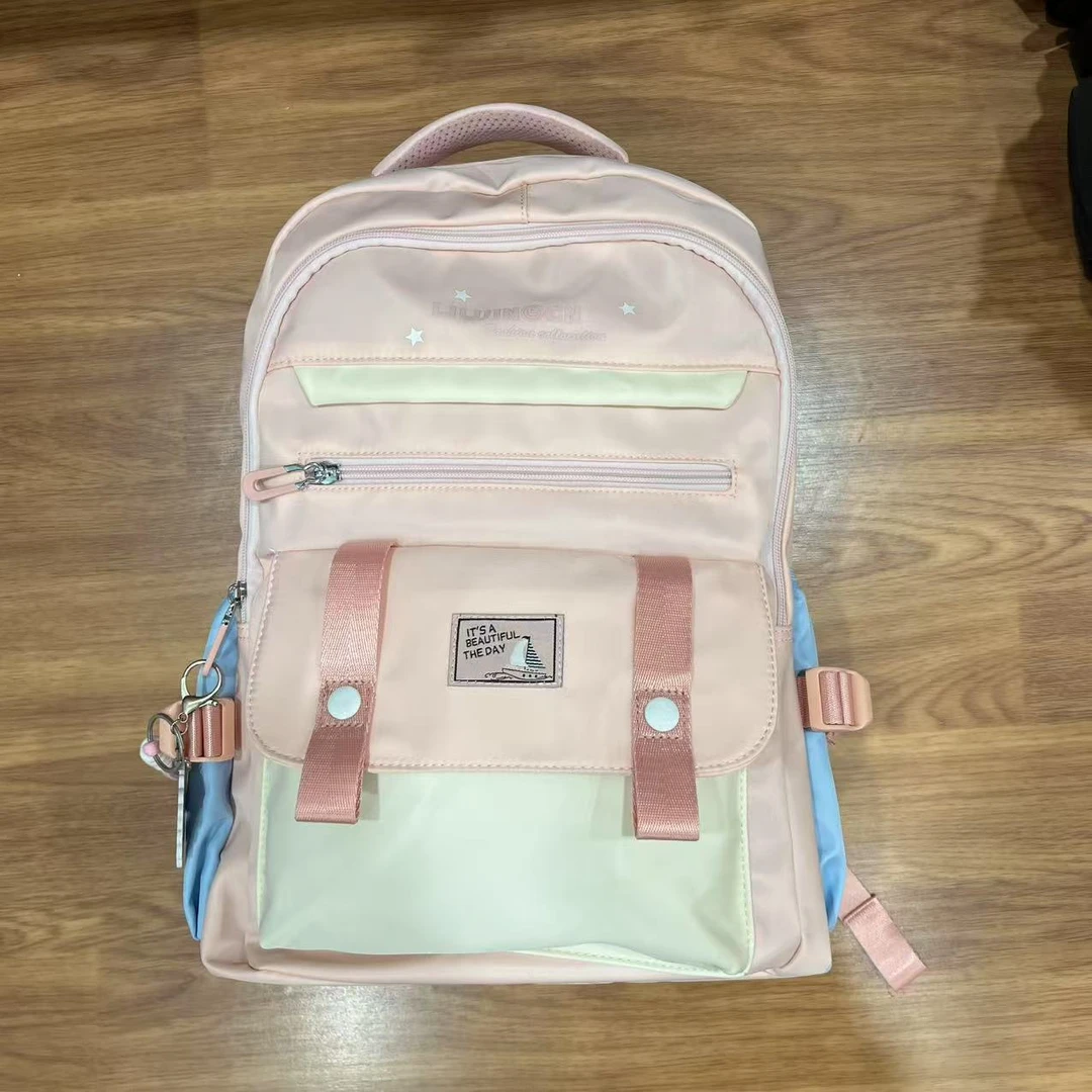 大容量双肩包女初中生高中生书包简约时尚学院风LJC-10071