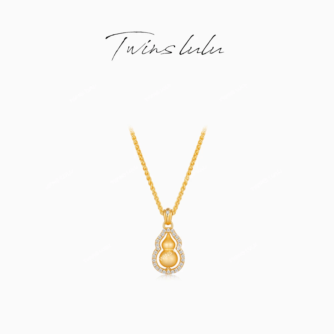 TWINS LULU 镀K金 轻奢新中式古法工艺葫芦项链首饰女款TSJ10171