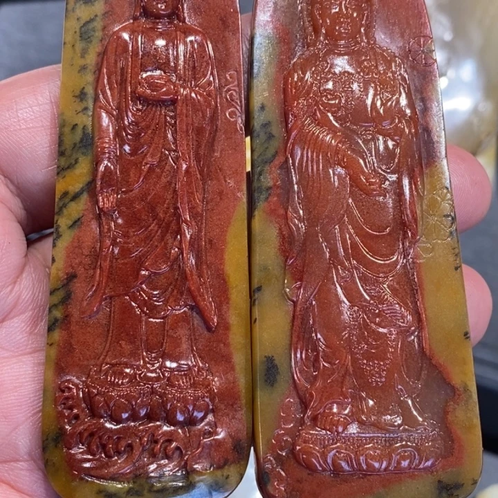 石英质玉（黄龙玉）未镶嵌挂件