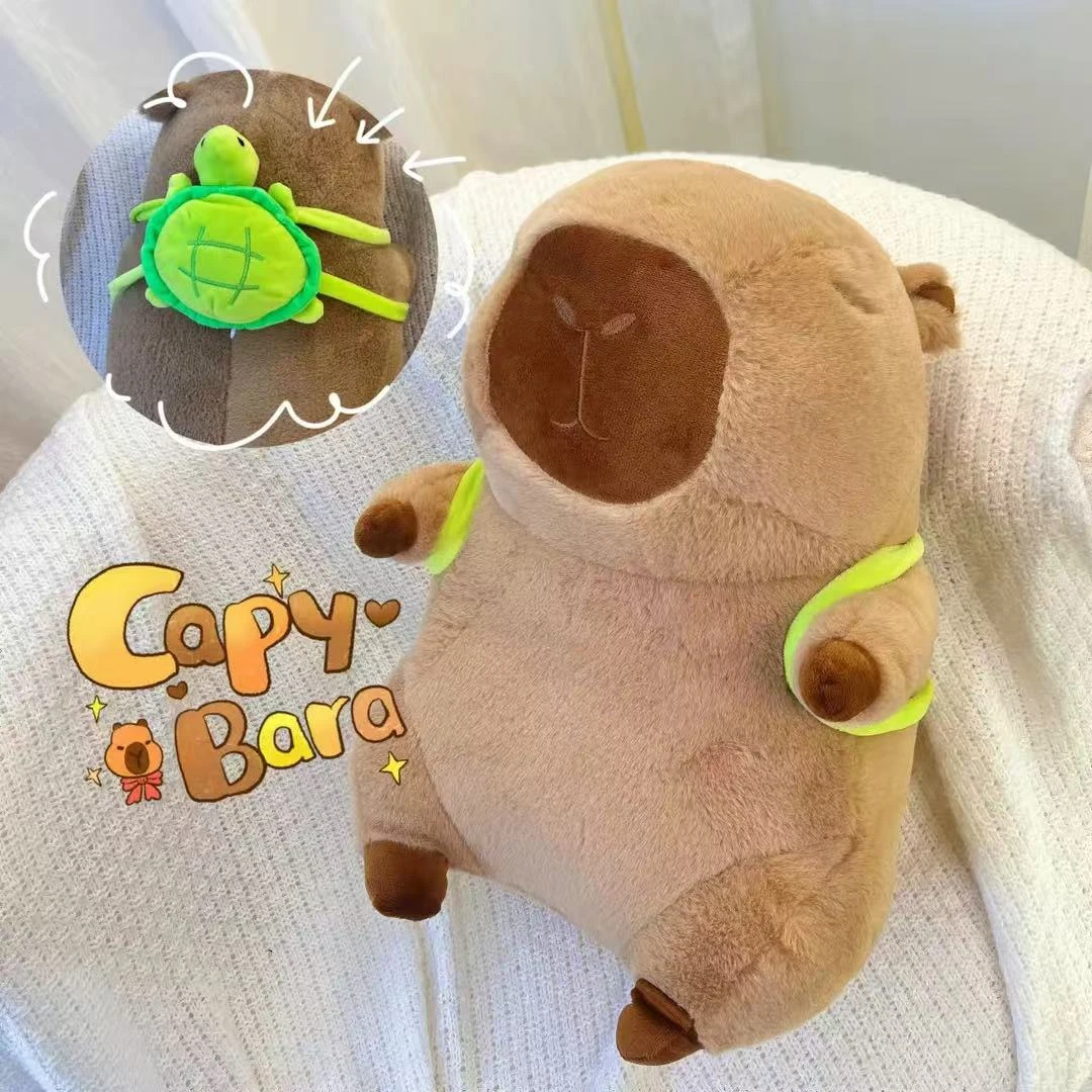 乌龟毛绒卡皮巴拉抱枕一个38cm 破损补发