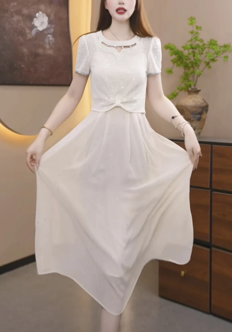 【外衫+吊带裙】2025夏季新款优雅收腰显瘦时尚气质洋气两件套裙