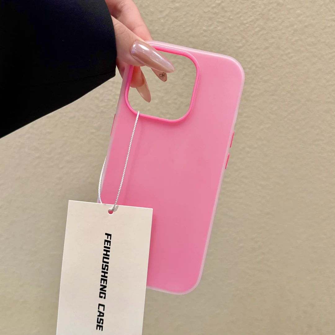 纯色多巴胺适用苹果15Promax手机壳14/13透明12套11小众iPhone16