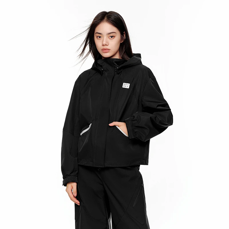 【赵老板专属】太平鸟特氟龙三防冲锋外套衣服秋新款撞色A7BBE3562