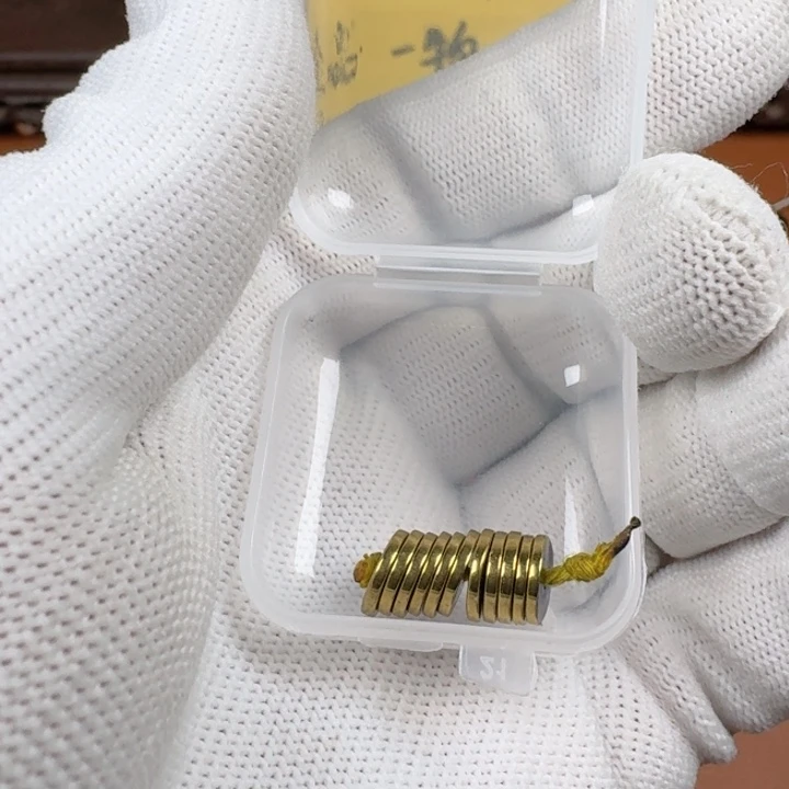 无铜合金文玩配饰黑胆石8✖️1