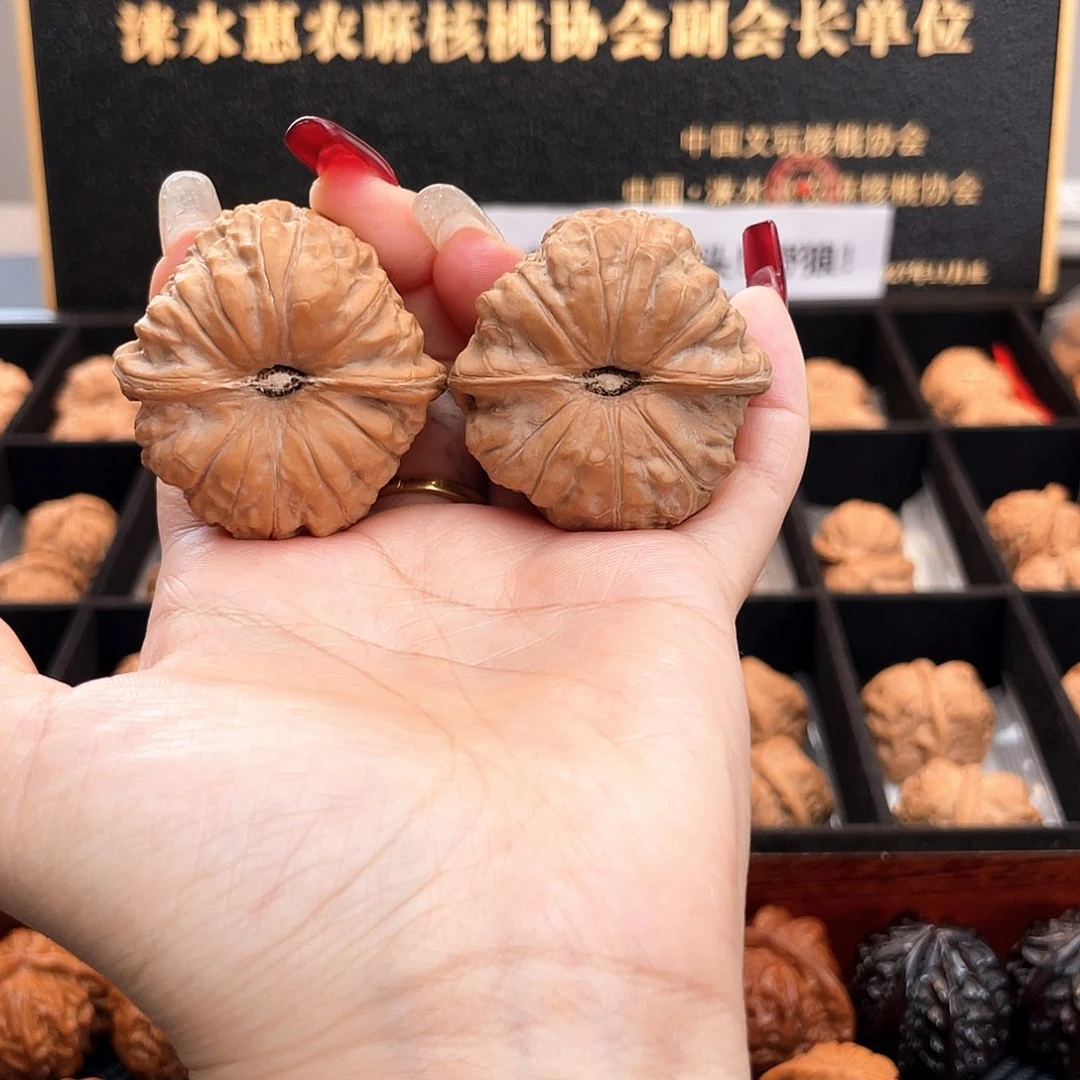 把件文玩核桃43南瓜全品近圆一字底正肩高桩S4303