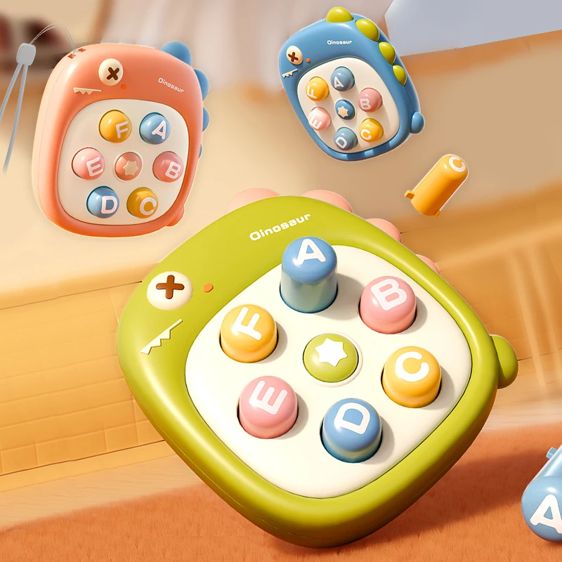 婴儿恐龙打地鼠按按乐宝宝迷你益智早教掌上游戏机亲子互动玩具