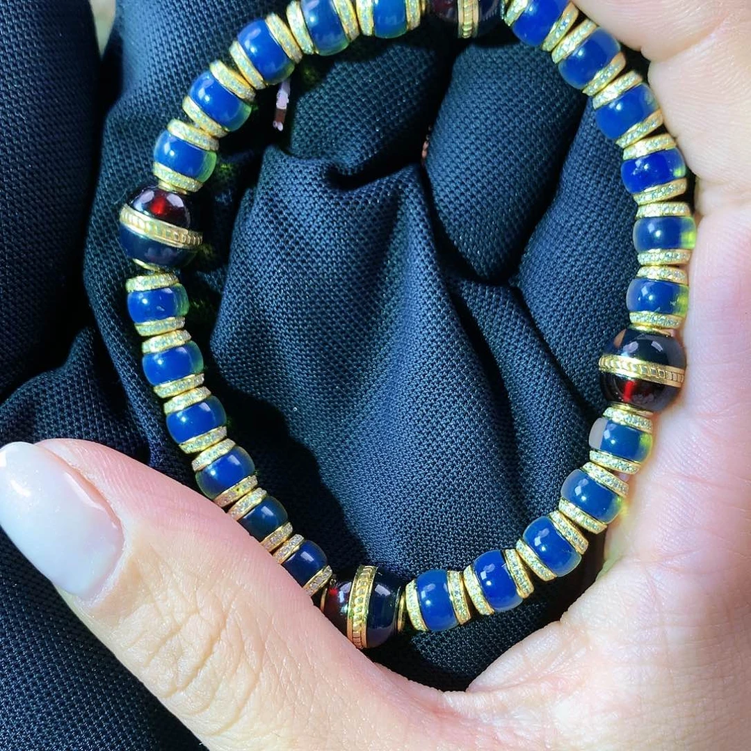 琥珀珠宝奇石银S925镀金镶嵌