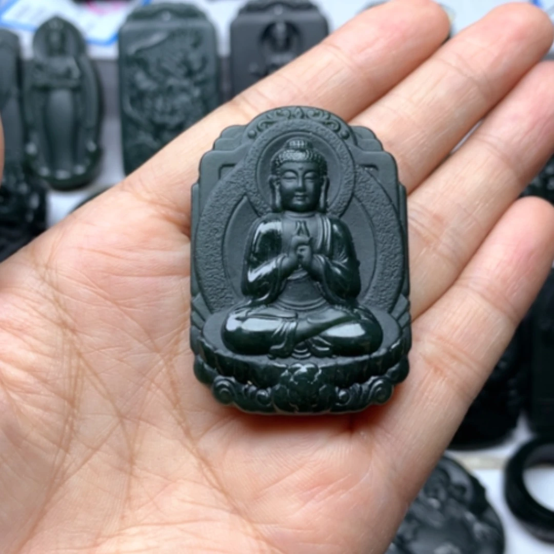 【闪购商品】颈饰未镶嵌和田玉双面雕刻