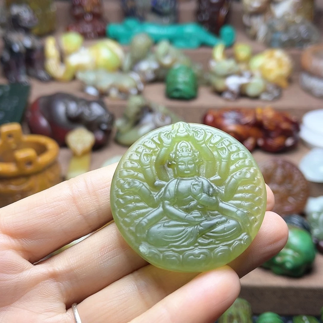 白玉菩提吊坠36。。