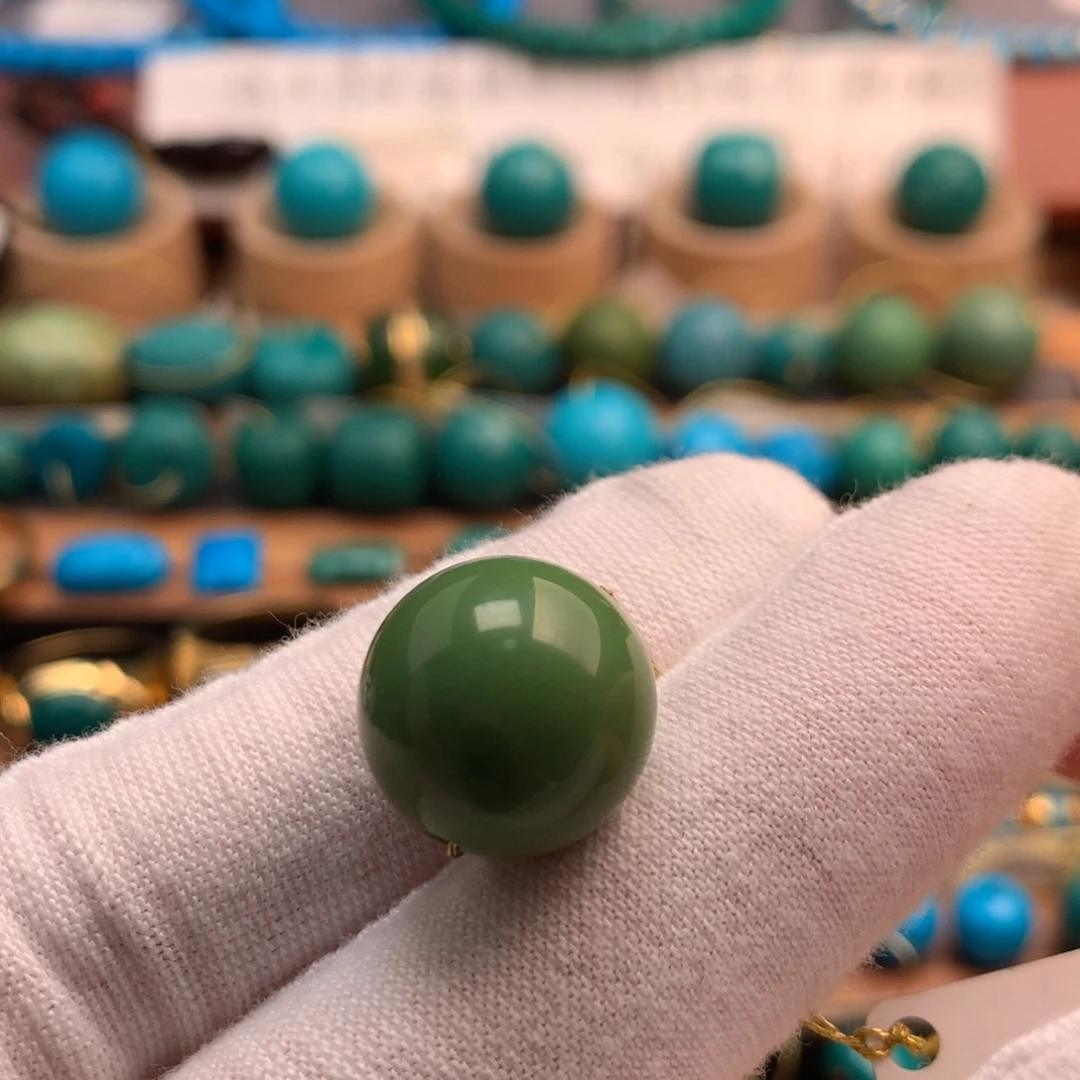 绿松石未镶嵌绿松石14.4mm