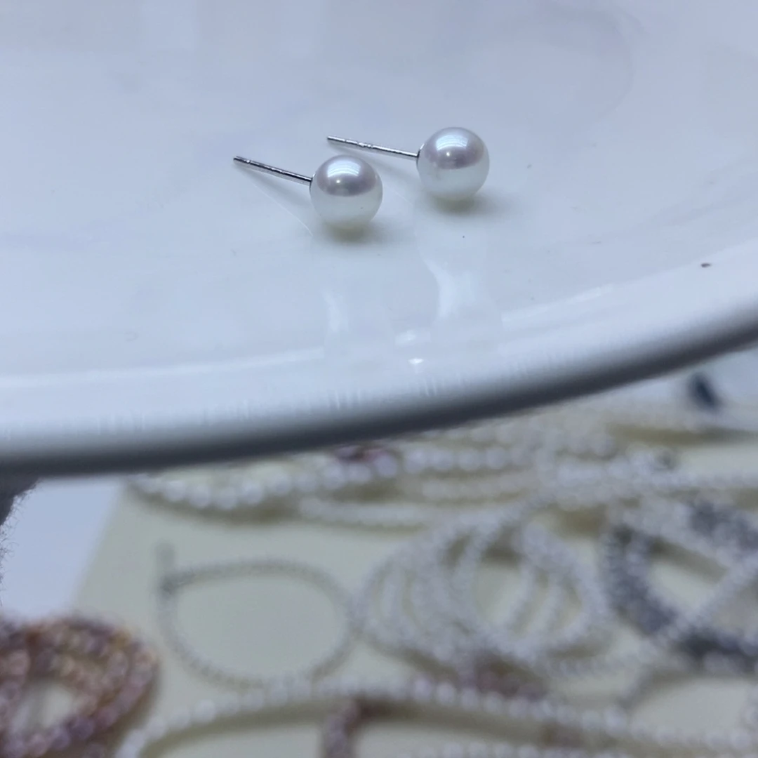 淡水珍珠耳饰银S925镶嵌?