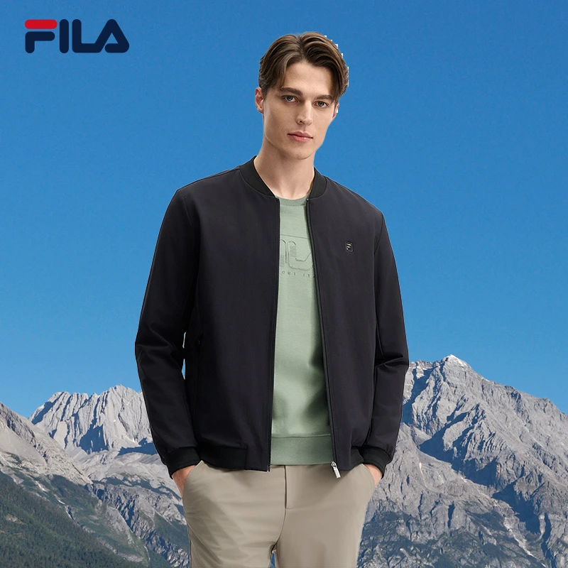 Fila/斐乐男士梭织外套弹力外套春季新棒球领拉链上衣F11M513703F