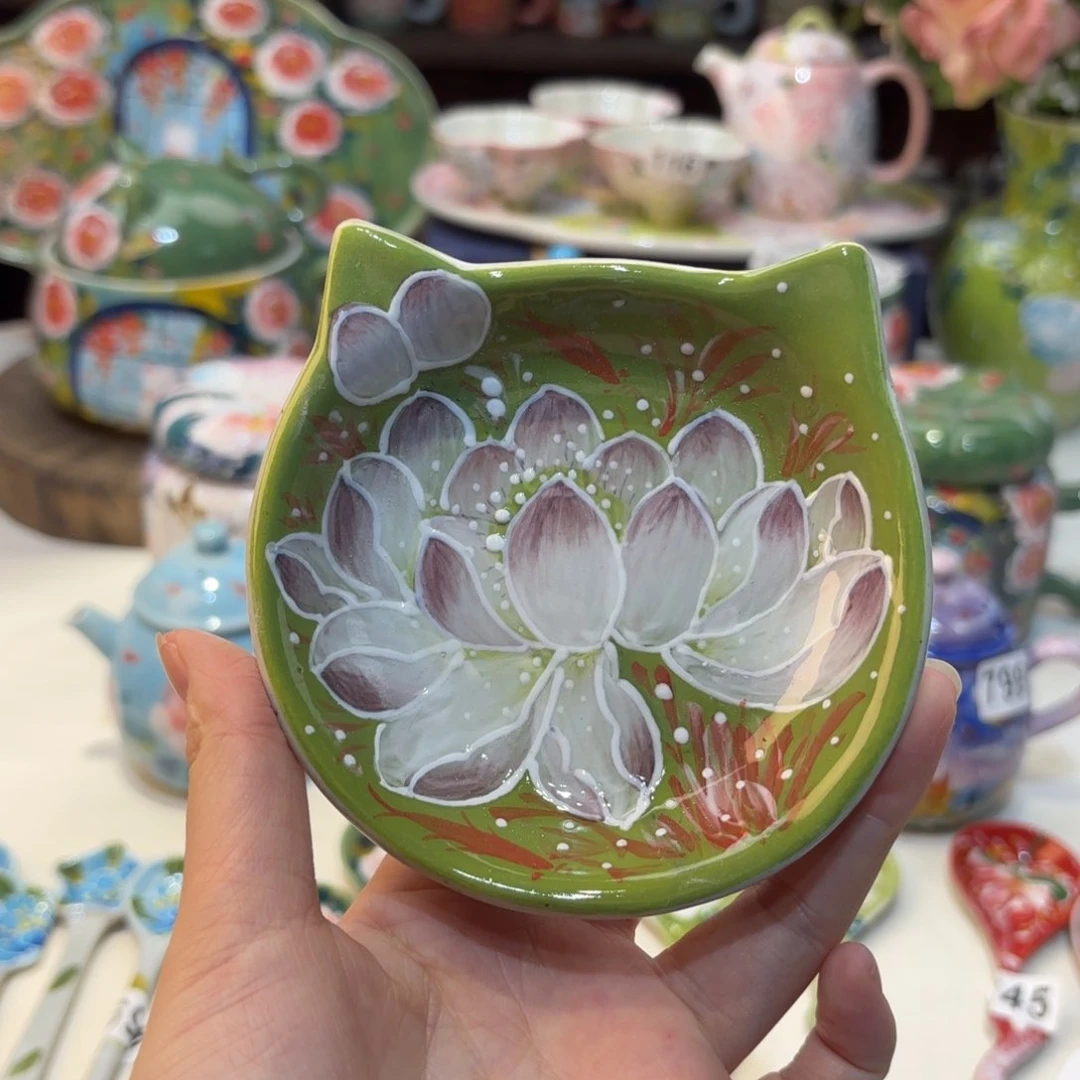 景德镇手绘高温釉下彩陶瓷茶具