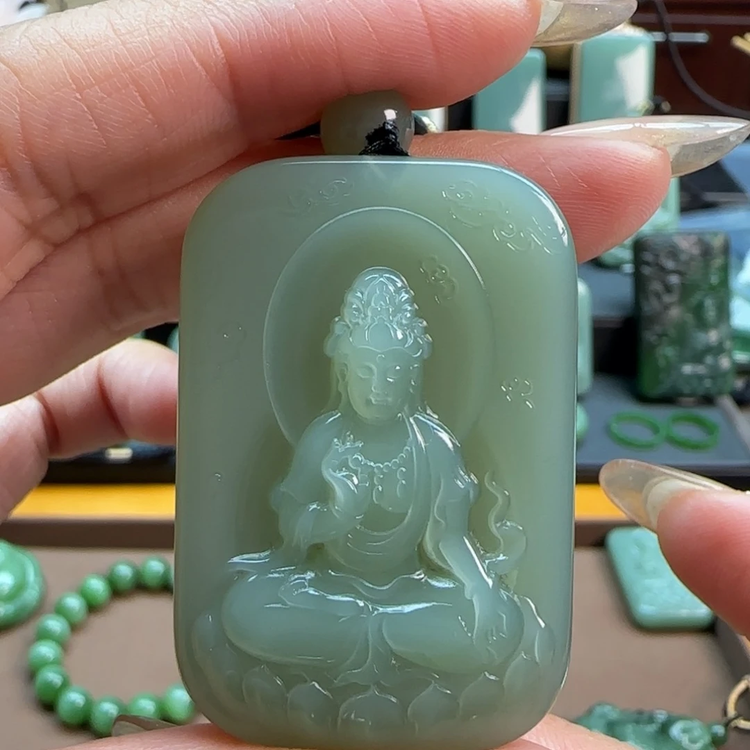 和田玉（碧玉）吊坠(不含链)未镶嵌