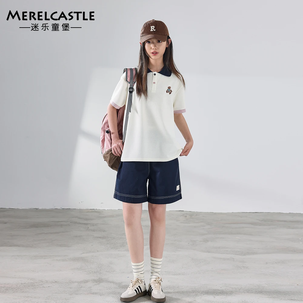 C5031女童夏季韩版洋气T恤青少年时尚休闲POLO衫