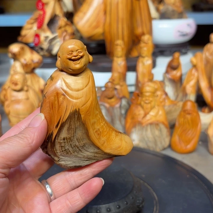 柏木太行崖柏弥勒佛