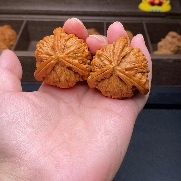 赏***录把件文玩核桃白奔