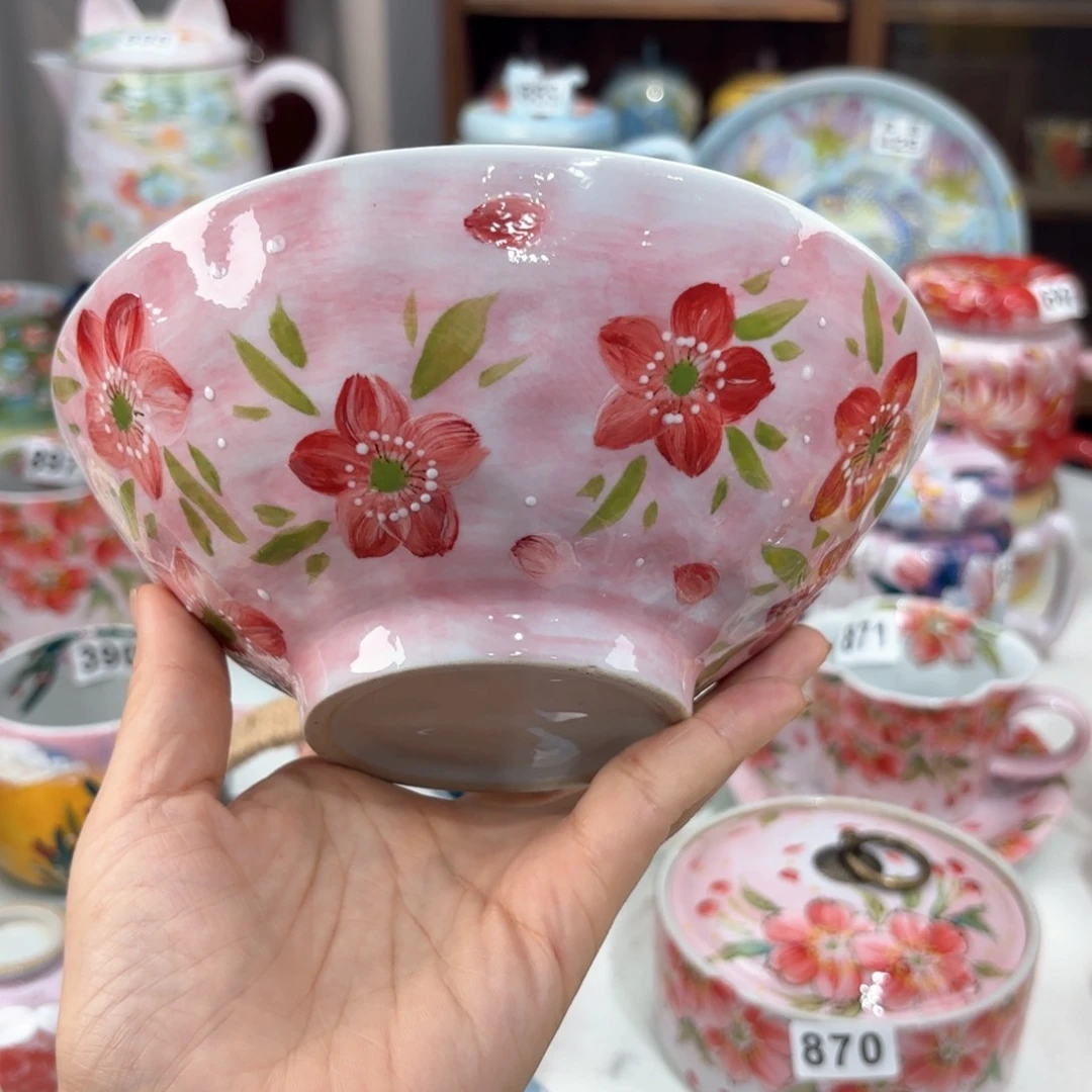 景德镇手绘高温釉下彩陶瓷茶具