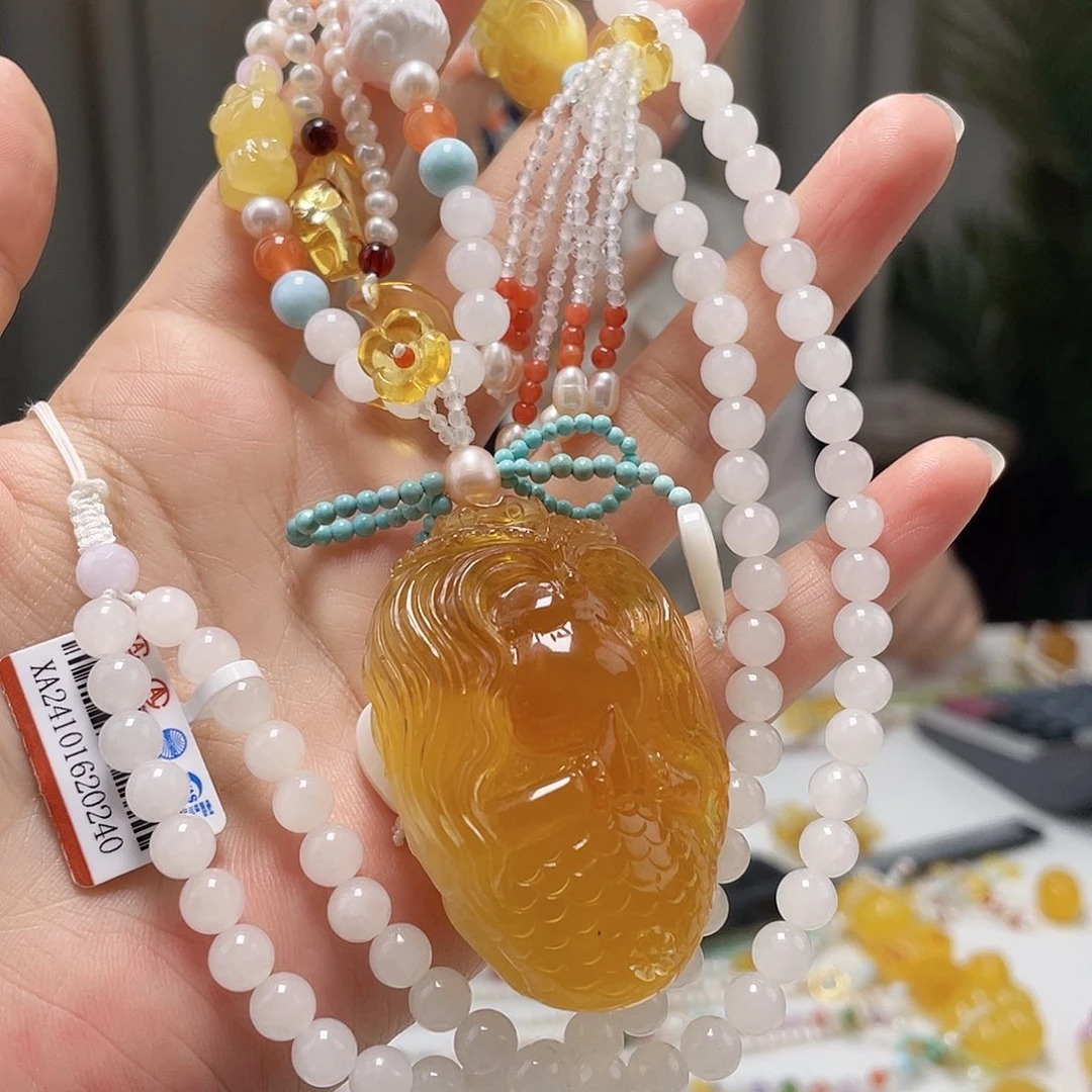 未镶嵌琥珀裸石琥珀吊坠