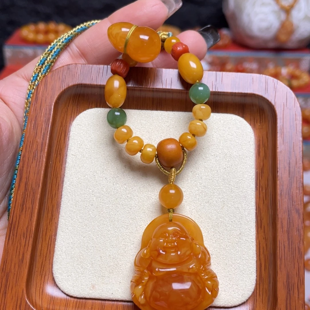 蜜蜡未镶嵌颈饰项链