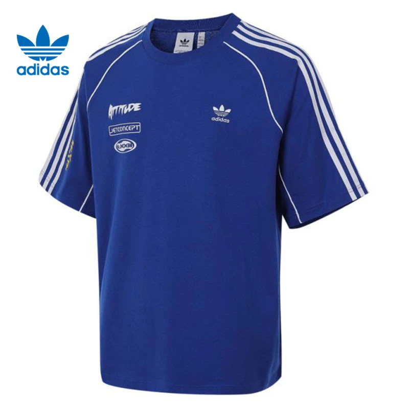 阿迪达斯三叶草男子MOTO GFX TEE M针织运动短T恤JL8421