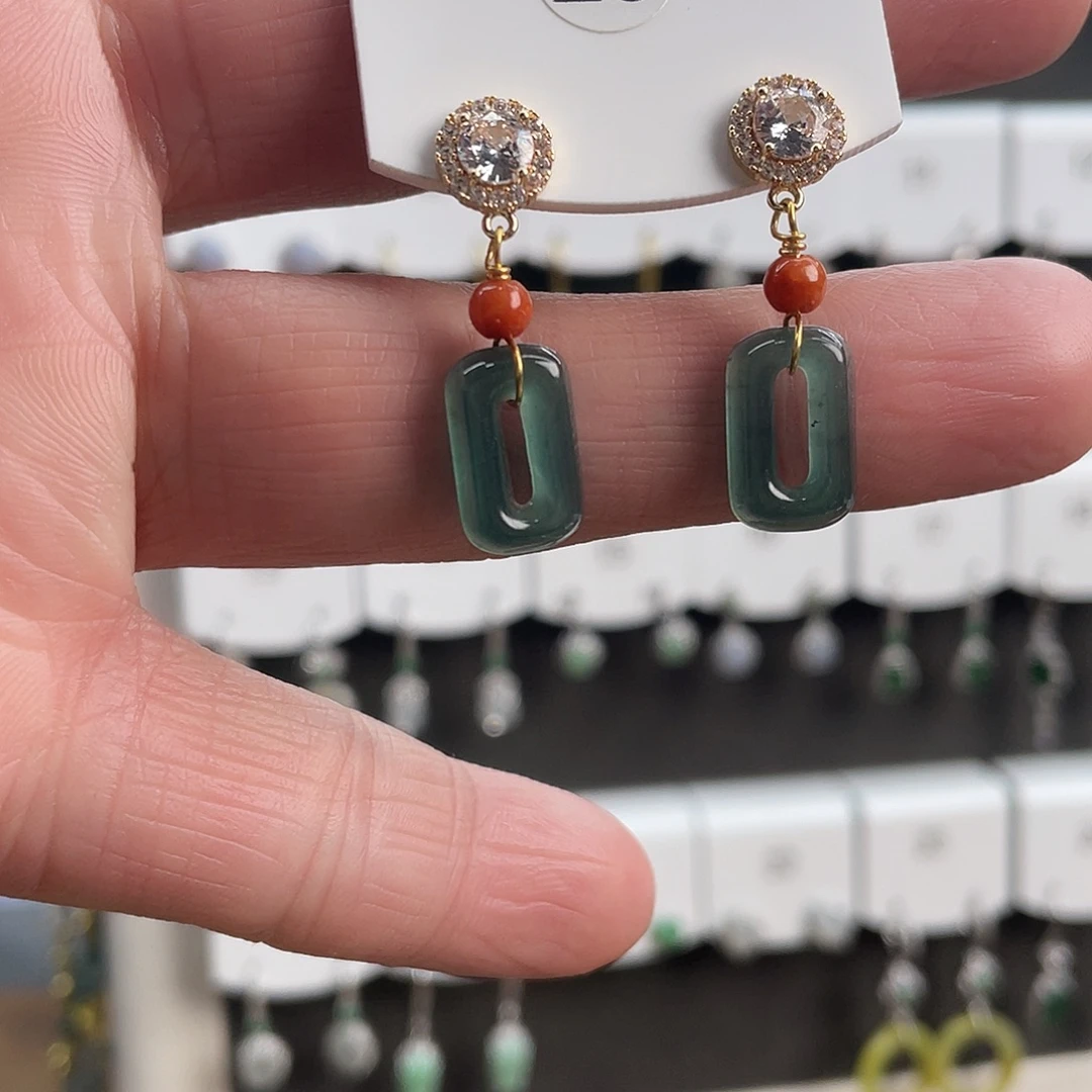 上***6翡翠未镶嵌耳饰25