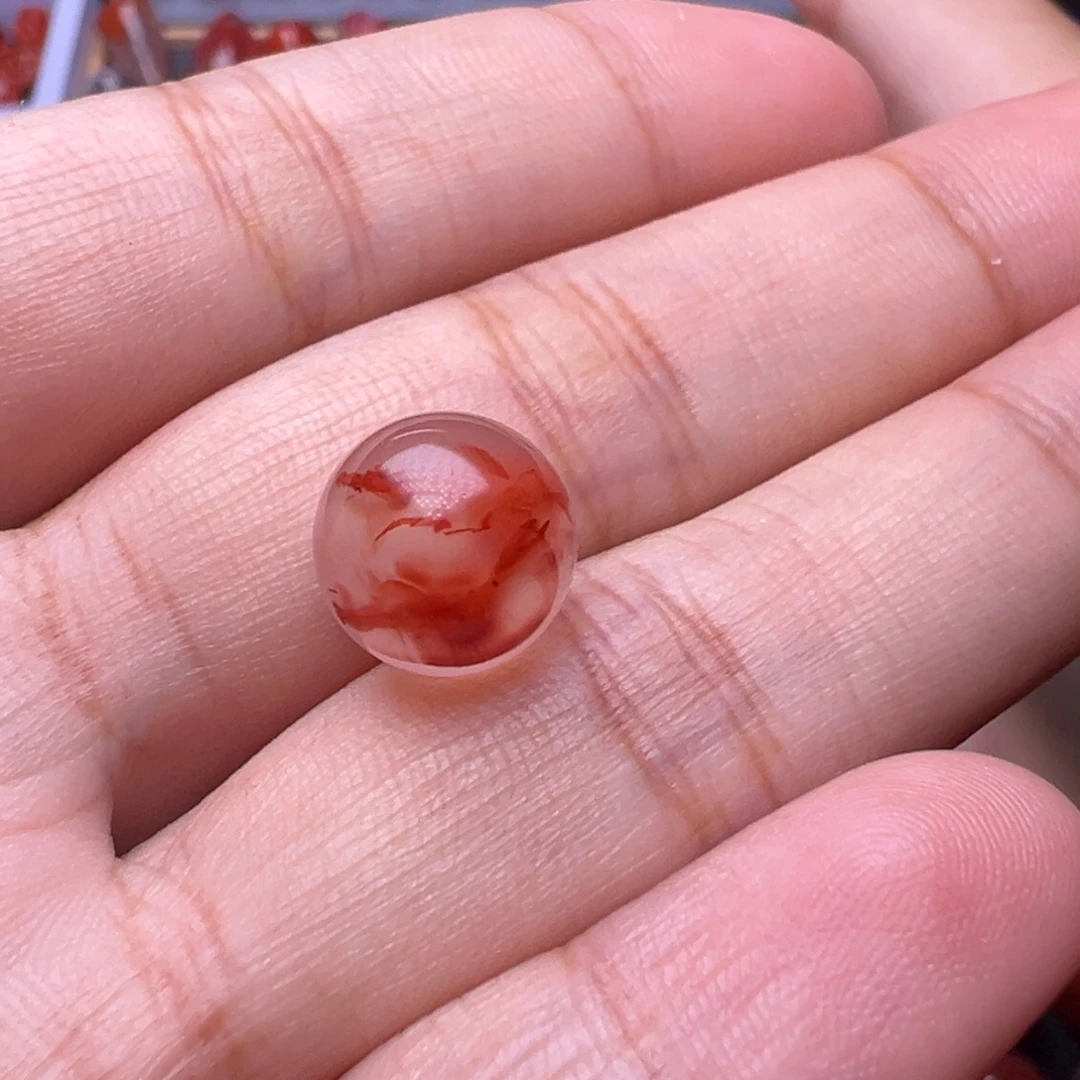 半***糖南红玛瑙未镶嵌珠宝奇石
