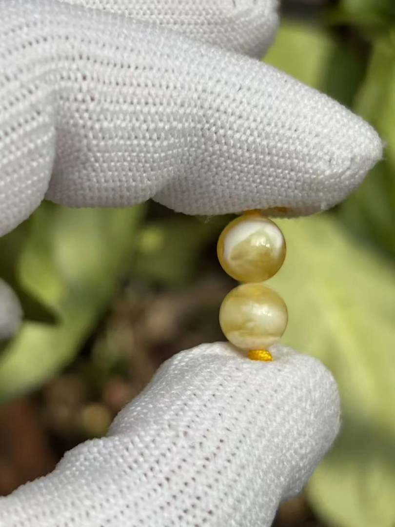 2908天然蜜蜡琥珀圆珠7.6mm