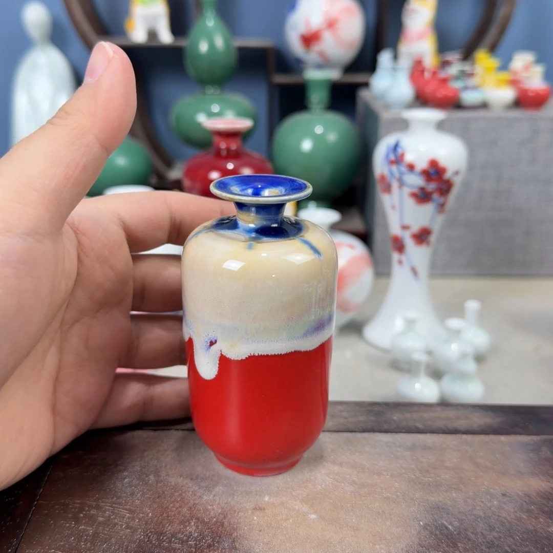 陶瓷手工小花器摆件