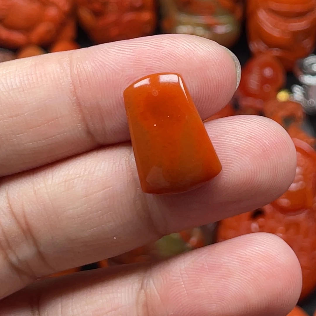 南红玛瑙未镶嵌无事牌