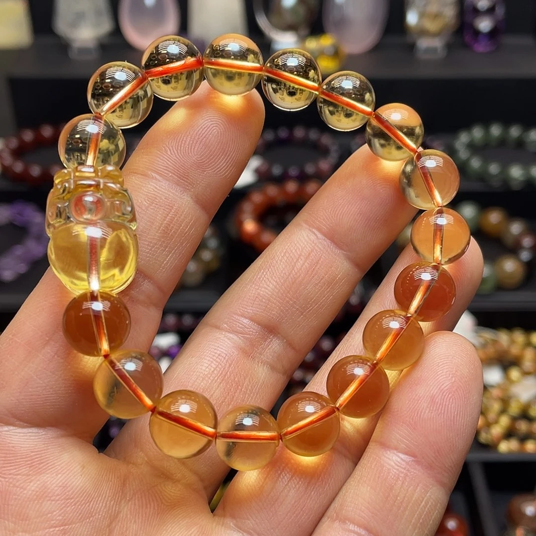 水晶手链未镶嵌黄水晶手链