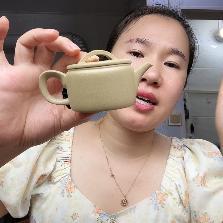 茶壶紫砂原矿半手工本绿汉瓦100cc