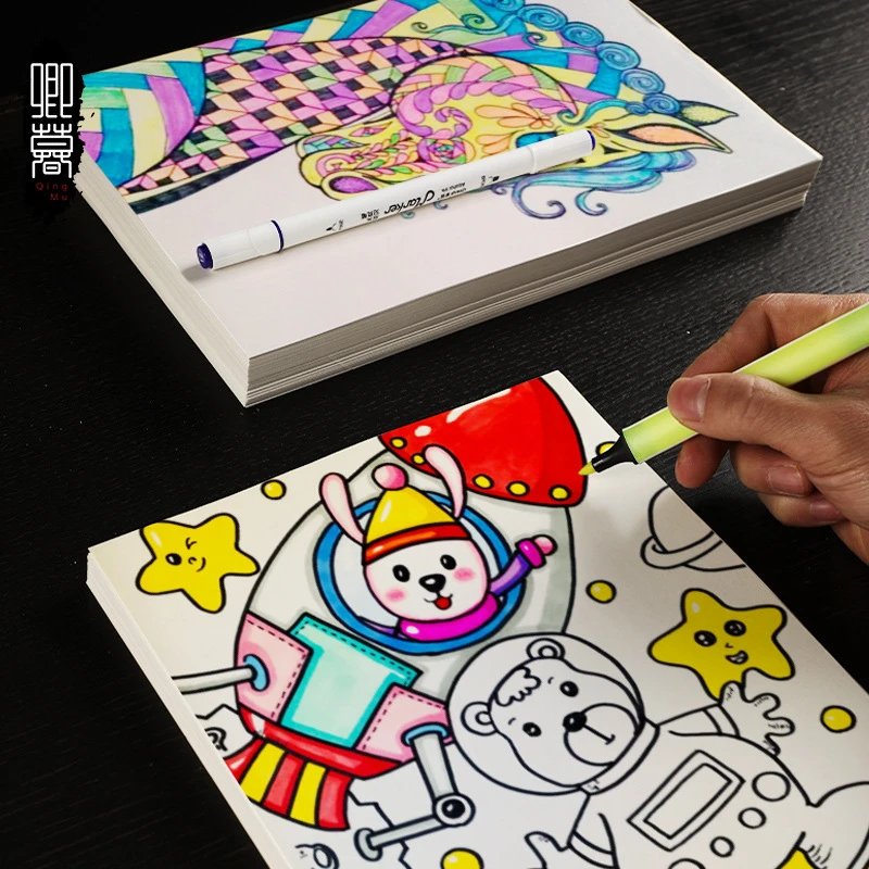 直销儿8k童用大画纸4k绘画纸a4手绘涂色纸A3幼儿园手抄报