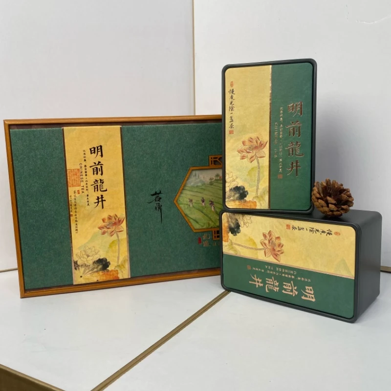 明前龙井茶叶珍藏嫩芽绿茶罐装礼盒茶叶250g手采新茶上市