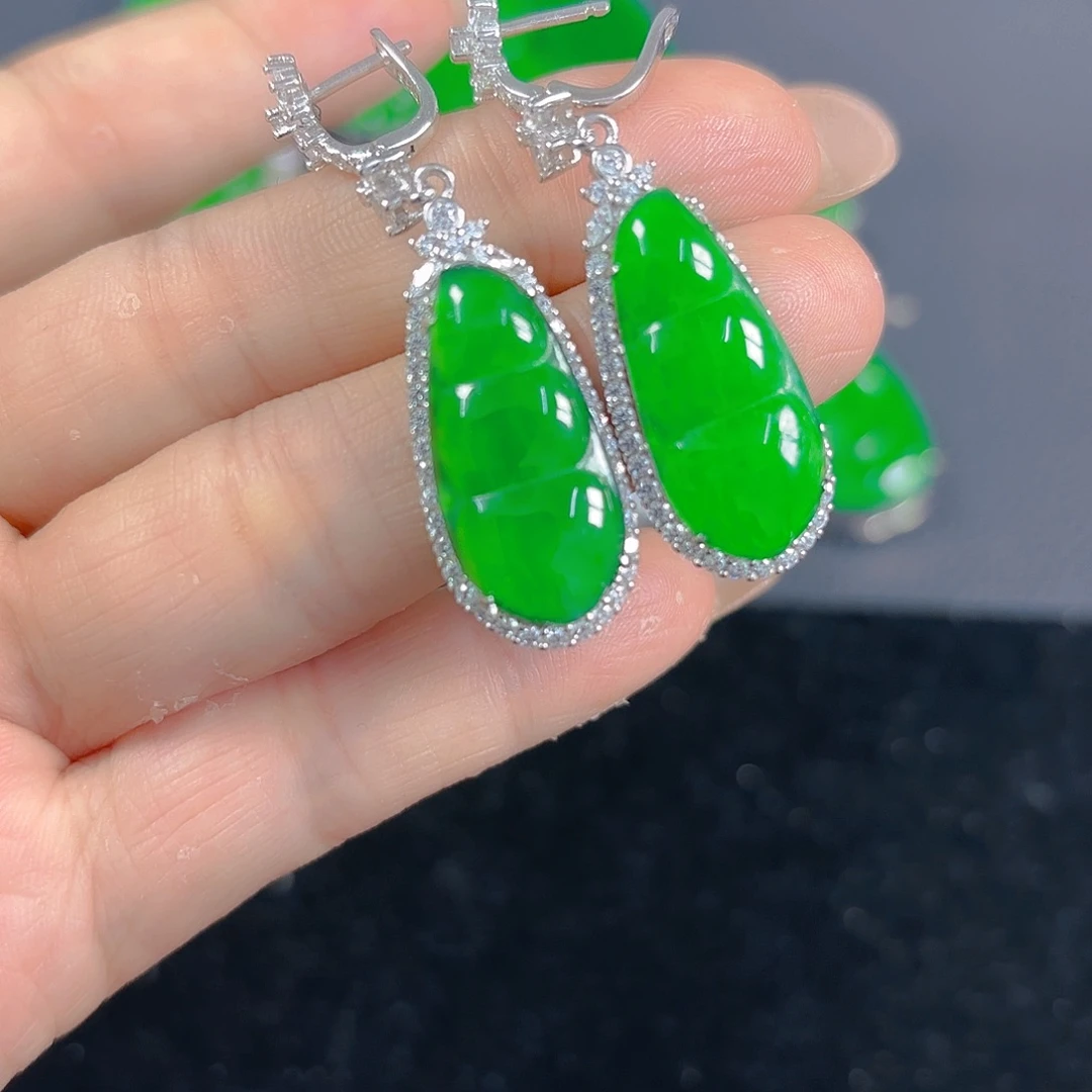 翡翠银S925镶嵌吊坠(不含链)