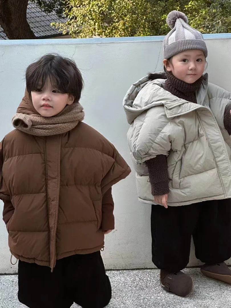 反季羽绒马甲原木布里冬季马甲