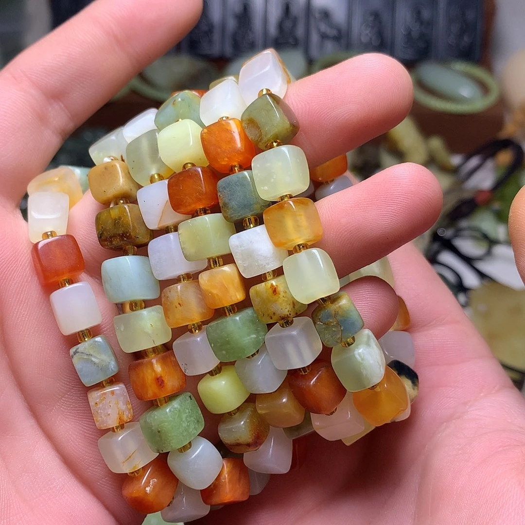 未镶嵌蛇纹石玉手链