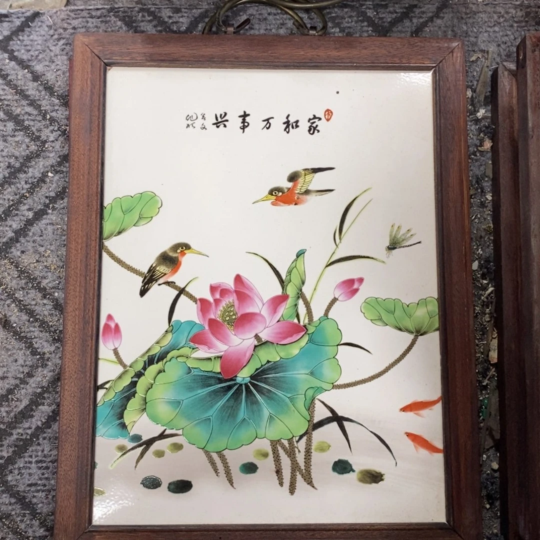 瓷37*28*1景德镇瓷板画柴窑烧制