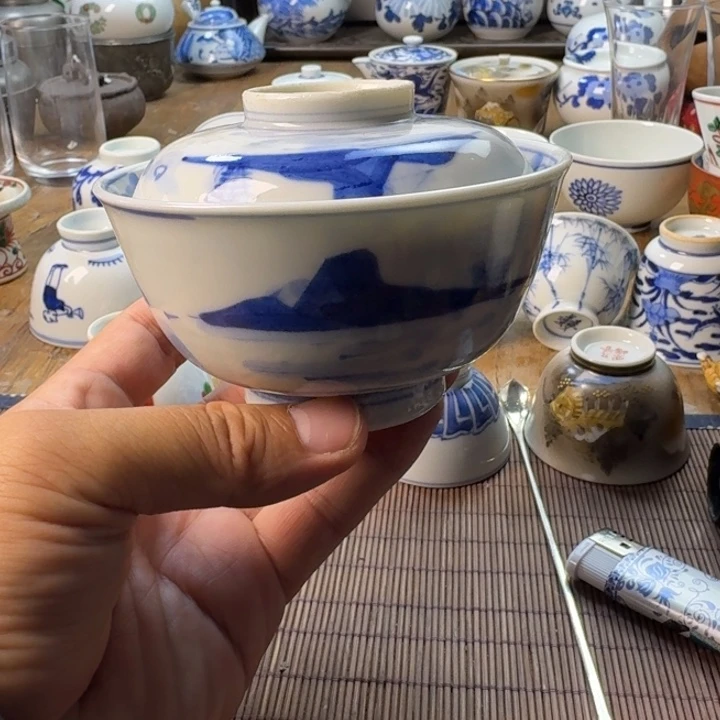 青花瓷器杯子茶具