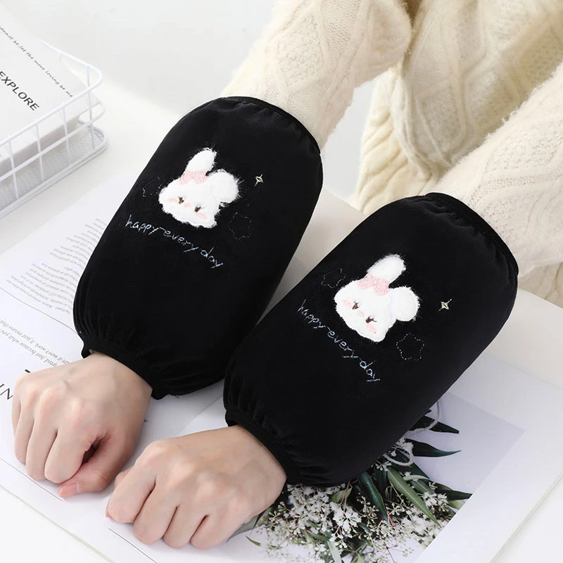 短款袖套儿童学生防污护袖头秋冬保暖耐脏手袖成人家务办公套袖女