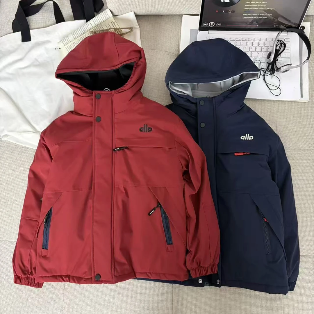 男童冲锋衣三合一可拆卸秋冬款2025新款冬季中大童夹棉加厚外套潮