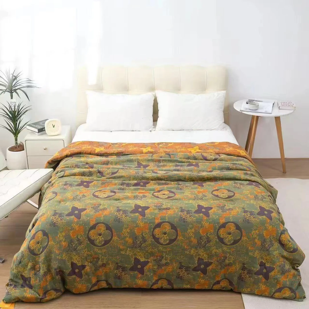 【轻奢】200*230双人被冬被多功能双层纱绗缝精梳