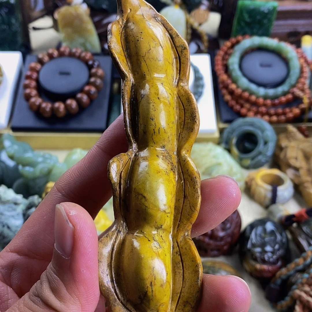 岫岩河磨玉（透闪石质玉）手把未镶嵌